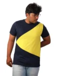 Golden Yellow and Navy Blue Color T Block