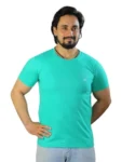 Mens Half Sleeve Plain T-Shirts c green