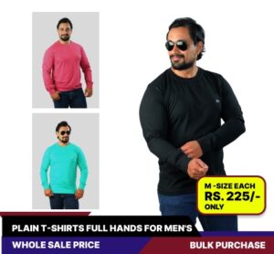 PLAIN TSHIRTS FULL HANDS for Men’s